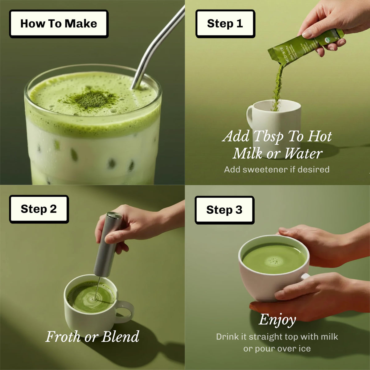MUDWTR Organic Mushroom Matcha Powder with Adaptogens