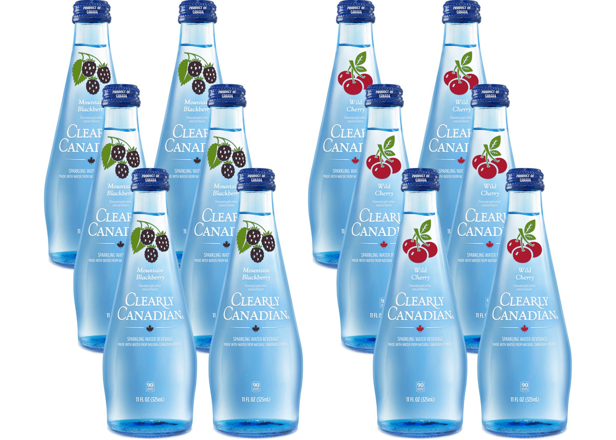 Clearly Canadian Sparkling Flavored Water, 11 oz Bottles