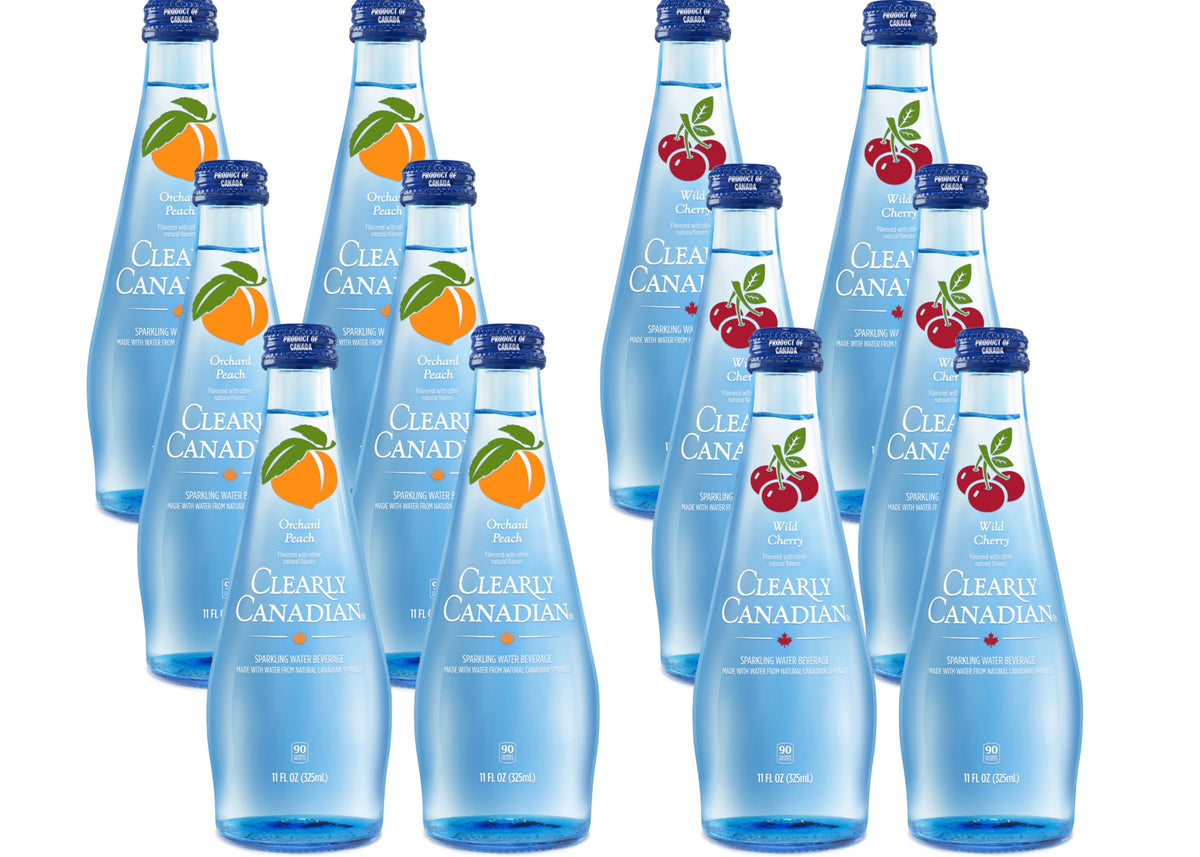 Clearly Canadian Sparkling Flavored Water, 11 oz Bottles