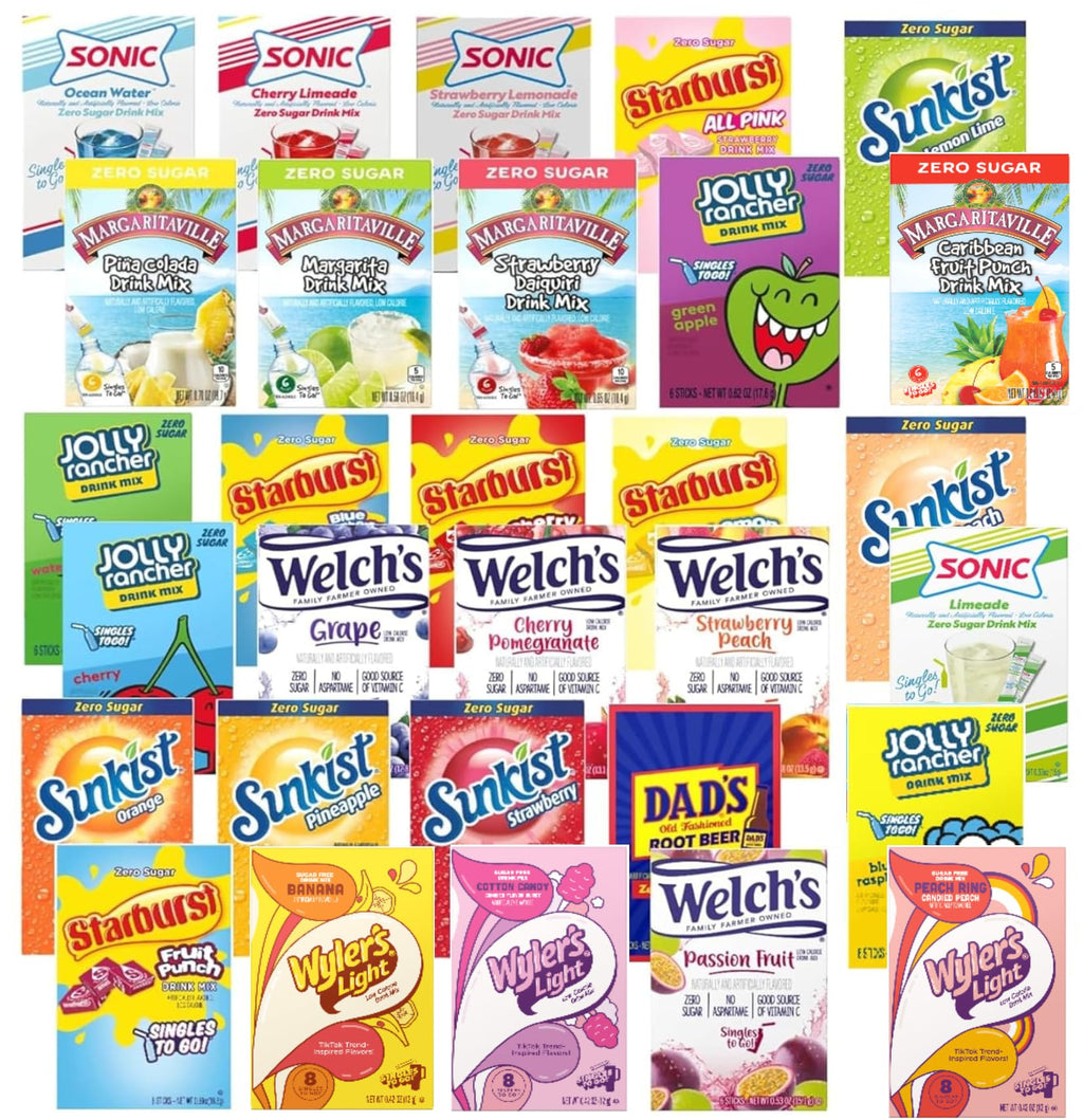 Singles To Go! Ultimate Drink Mix Variety Pack, 30 Flavors