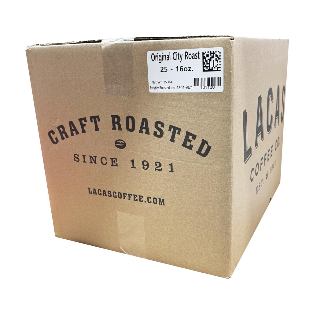 Lacas Original City Roast Ground Coffee, 16 oz, 25 Bags