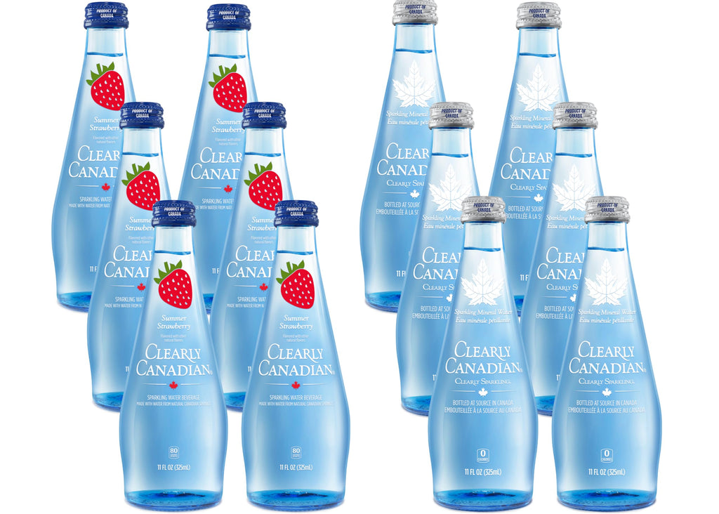 Clearly Canadian Sparkling Flavored Water, 11 oz Bottles