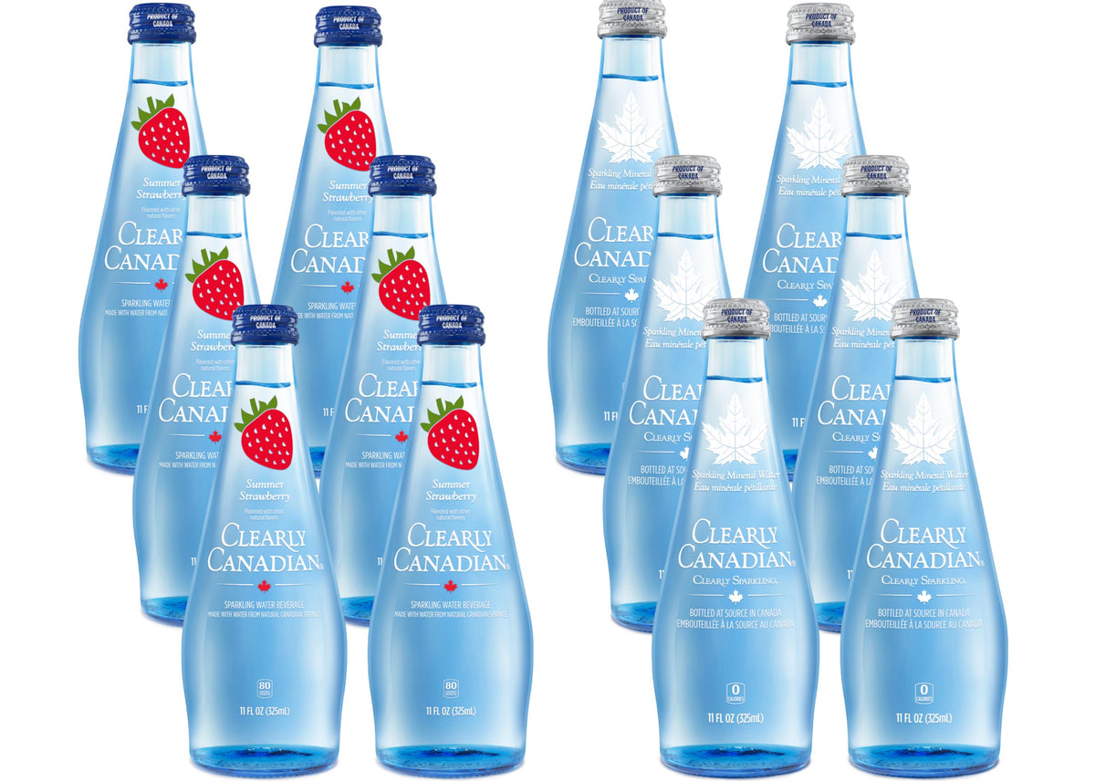Clearly Canadian Sparkling Flavored Water, 11 oz Bottles