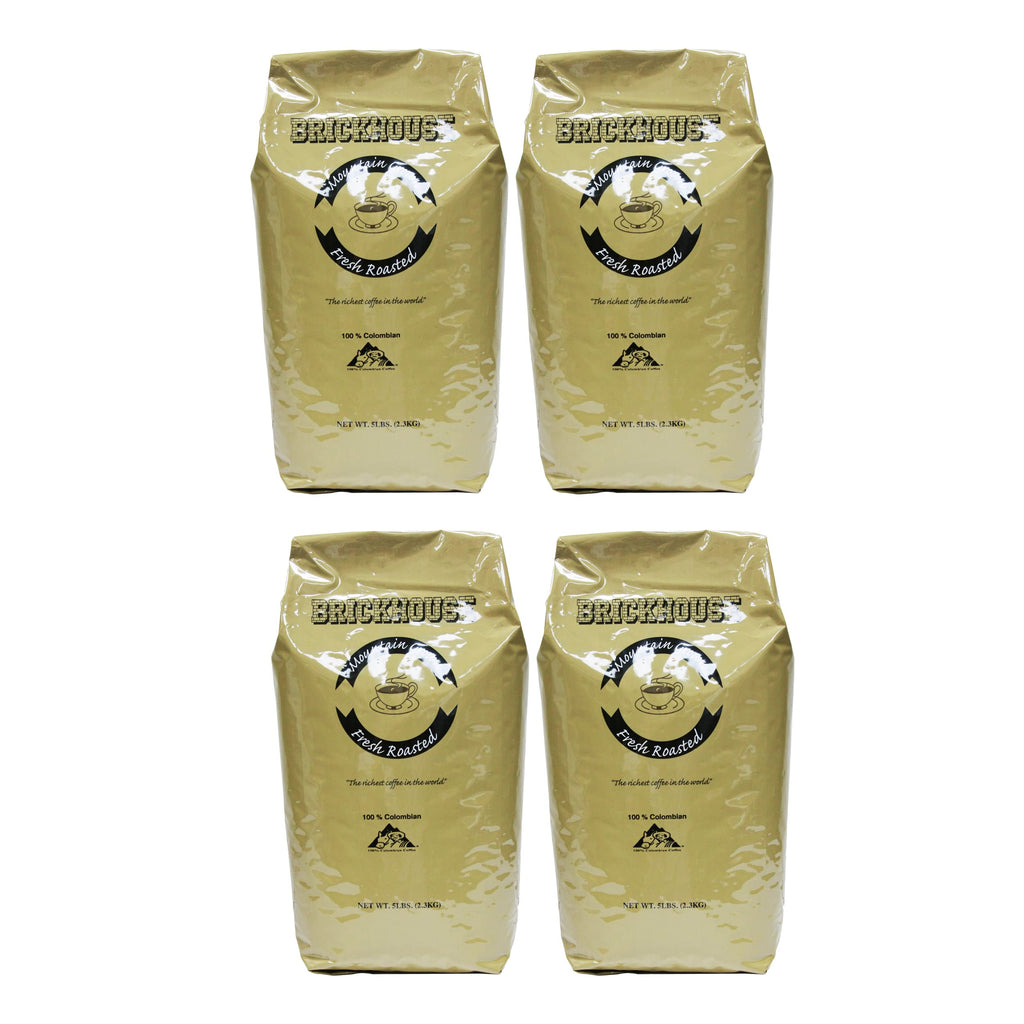 Brickhouse 100% Colombian Whole Bean Coffee, Medium Roast, 5 lb