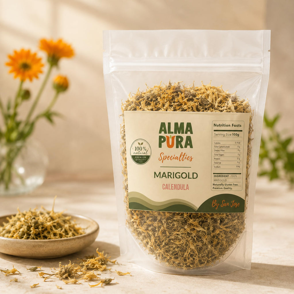 Alma Pura Dried Calendula Flowers Herbal Tea, Caffeine-Free