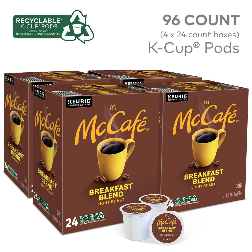 McCafe Breakfast Blend Light Roast K-Cup Pods, 96 Count
