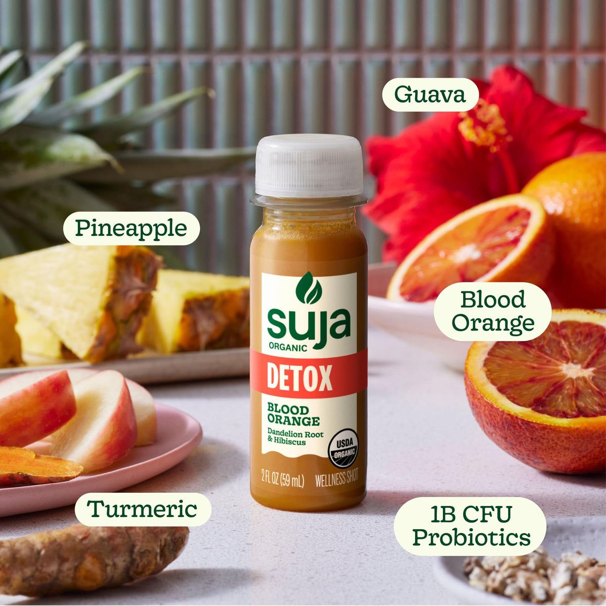 Suja Organic Functional Wellness Shots, Cold-Pressed Juice