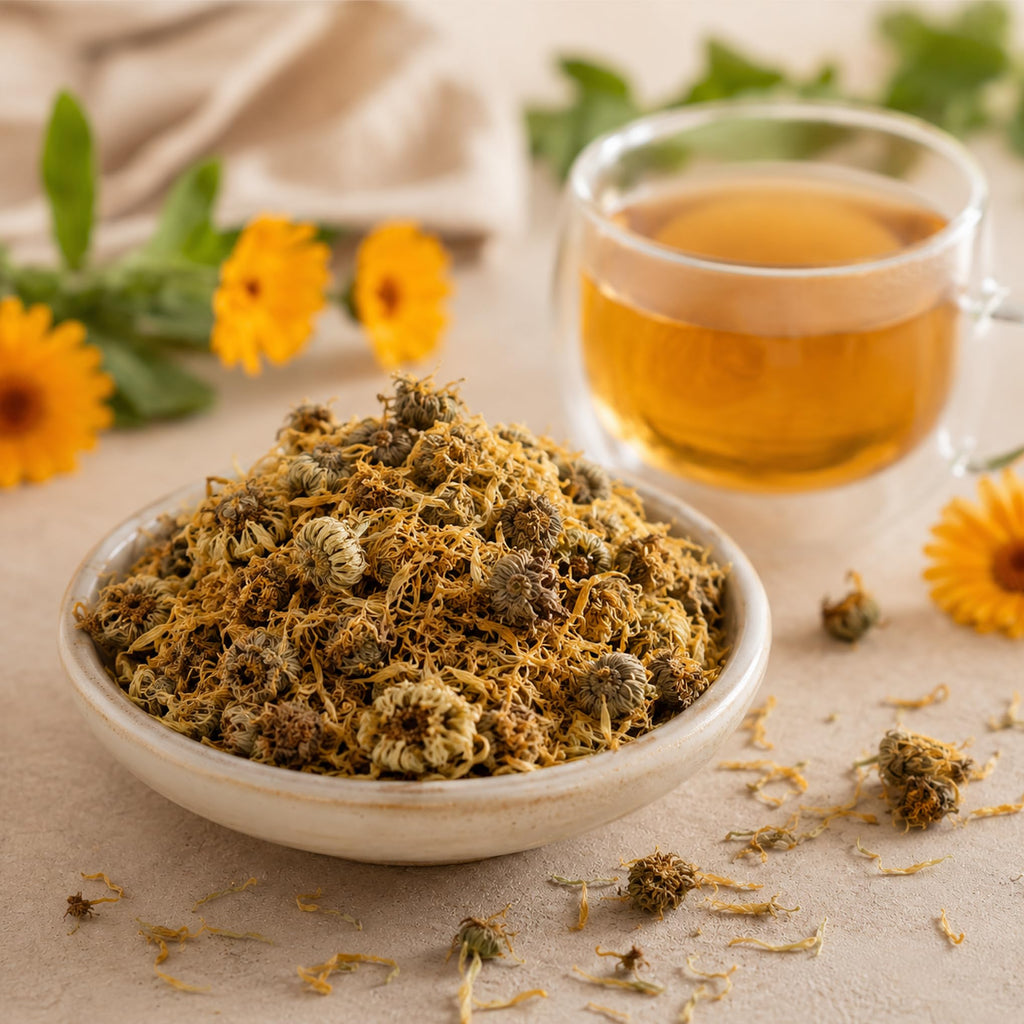 Alma Pura Dried Calendula Flowers Herbal Tea, Caffeine-Free