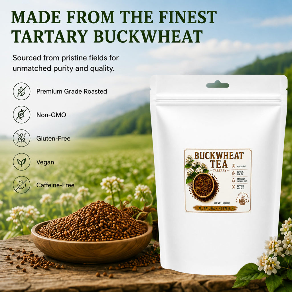 Premium Roasted Tartary Buckwheat Tea, Caffeine-Free