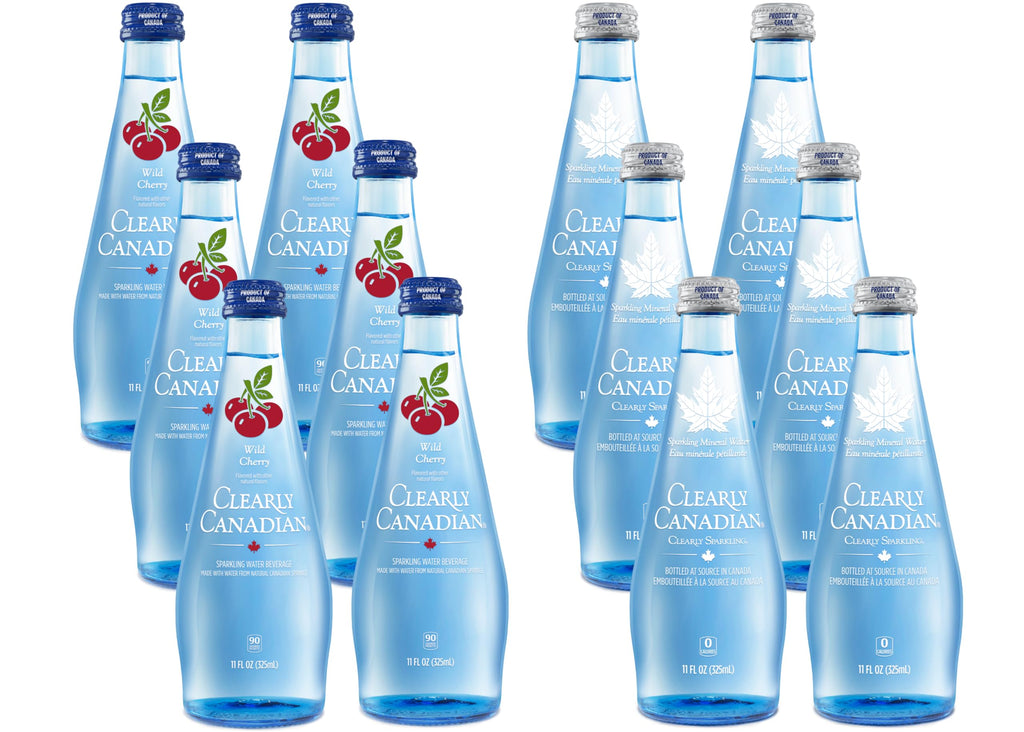 Clearly Canadian Sparkling Flavored Water, 11 oz Bottles