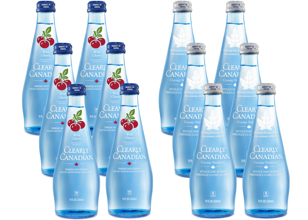 Clearly Canadian Sparkling Flavored Water, 11 oz Bottles