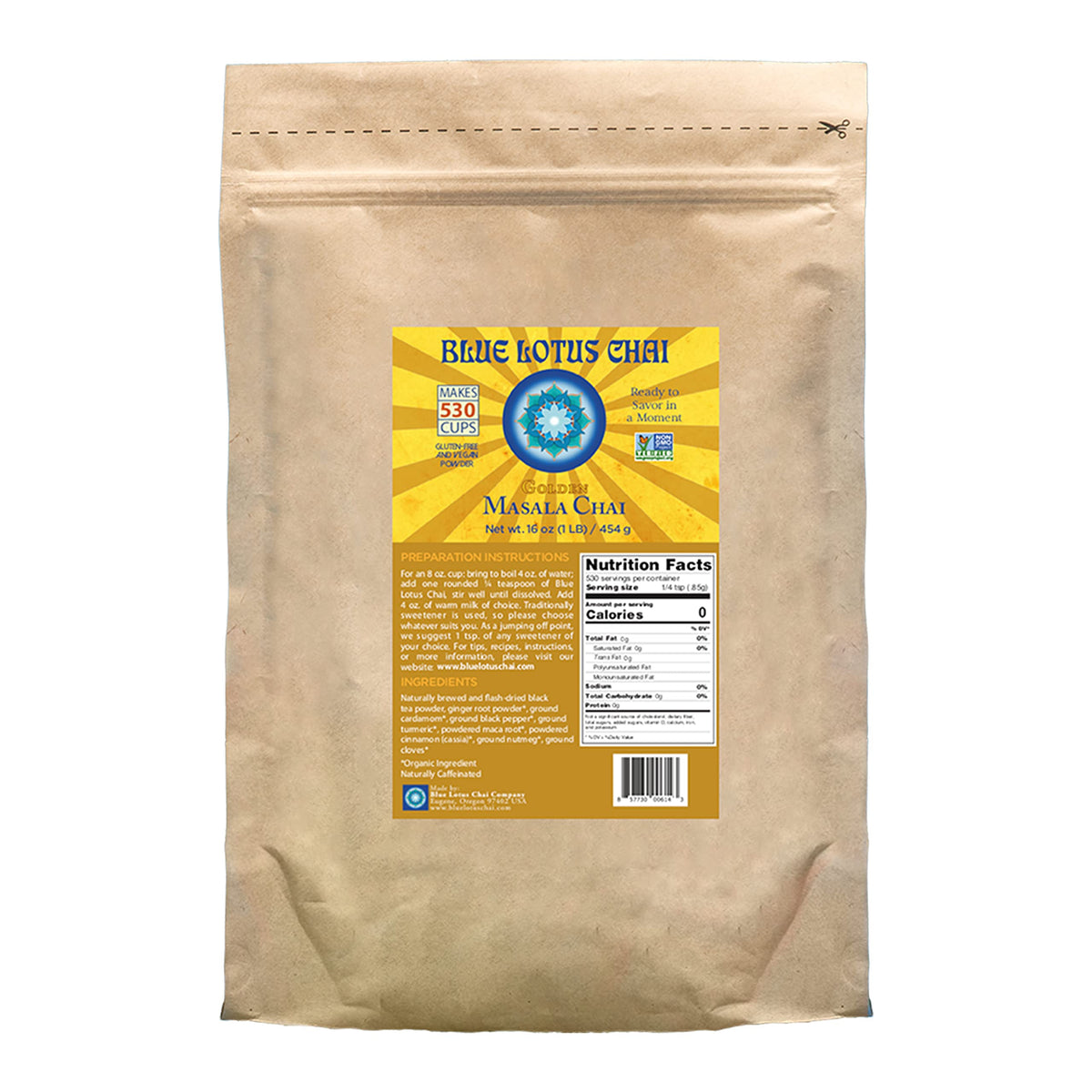 Blue Lotus Golden Masala Chai Tea Blend, Spiced Mix