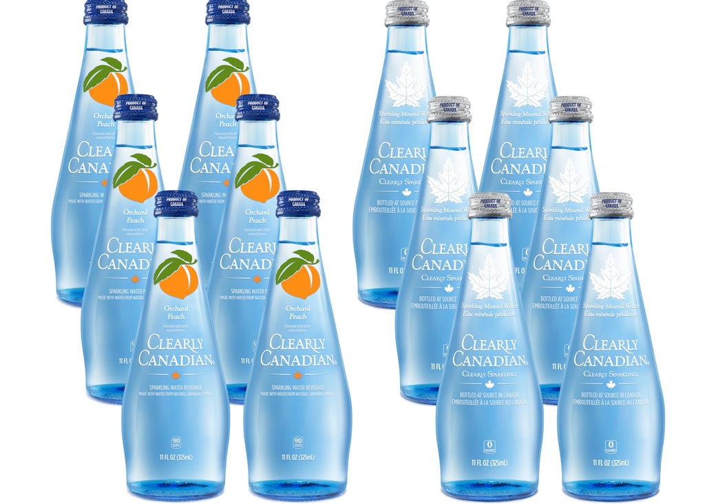 Clearly Canadian Sparkling Flavored Water, 11 oz Bottles