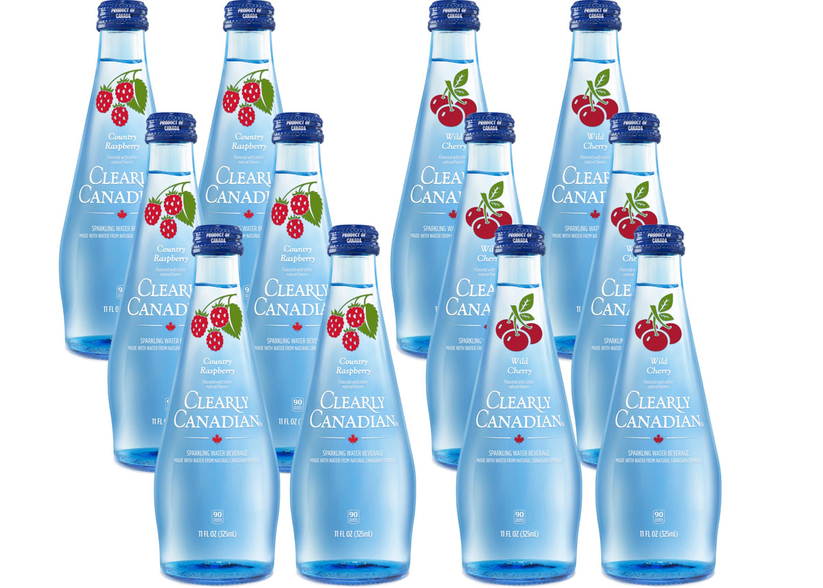 Clearly Canadian Sparkling Flavored Water, 11 oz Bottles