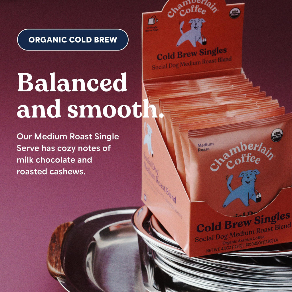 Chamberlain Coffee Cold Brew Single-Serve Pouches, 10-Pack