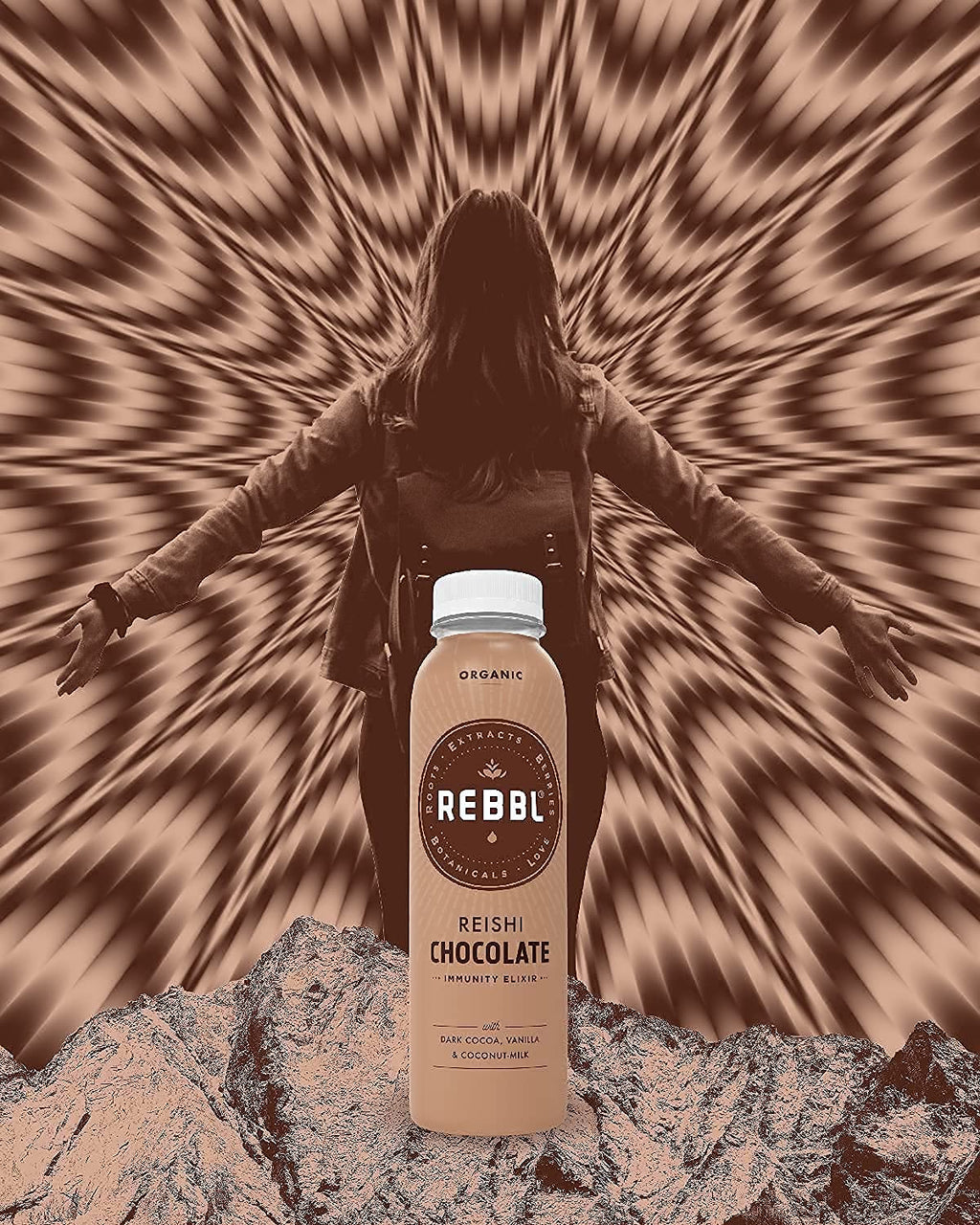 REBBL Reishi Chocolate Plant-Based Immunity Elixir, 12-Pack