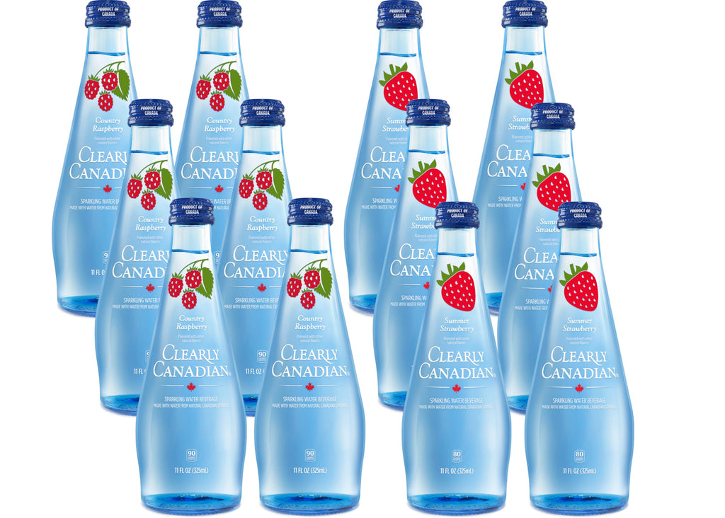 Clearly Canadian Sparkling Flavored Water, 11 oz Bottles