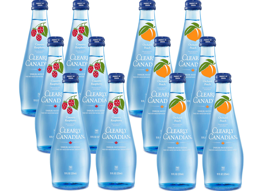 Clearly Canadian Sparkling Flavored Water, 11 oz Bottles