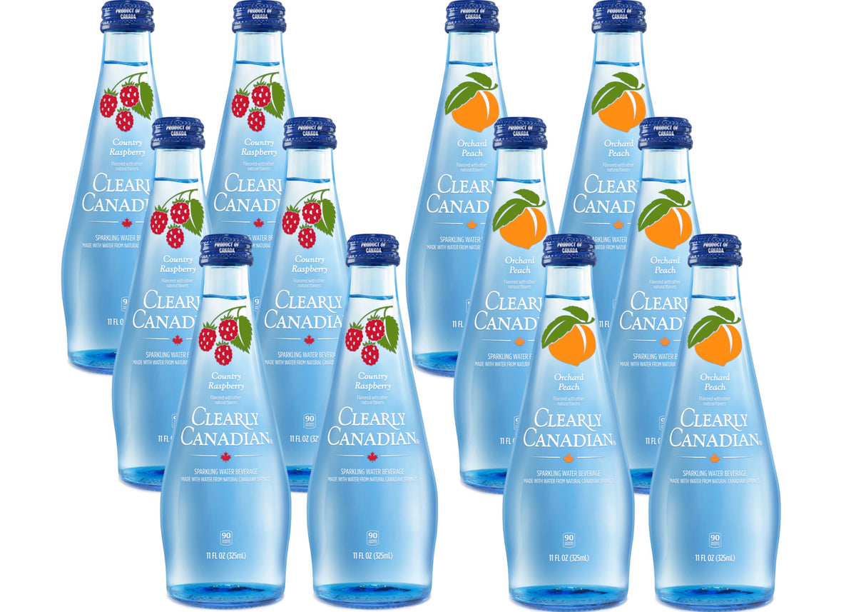 Clearly Canadian Sparkling Flavored Water, 11 oz Bottles