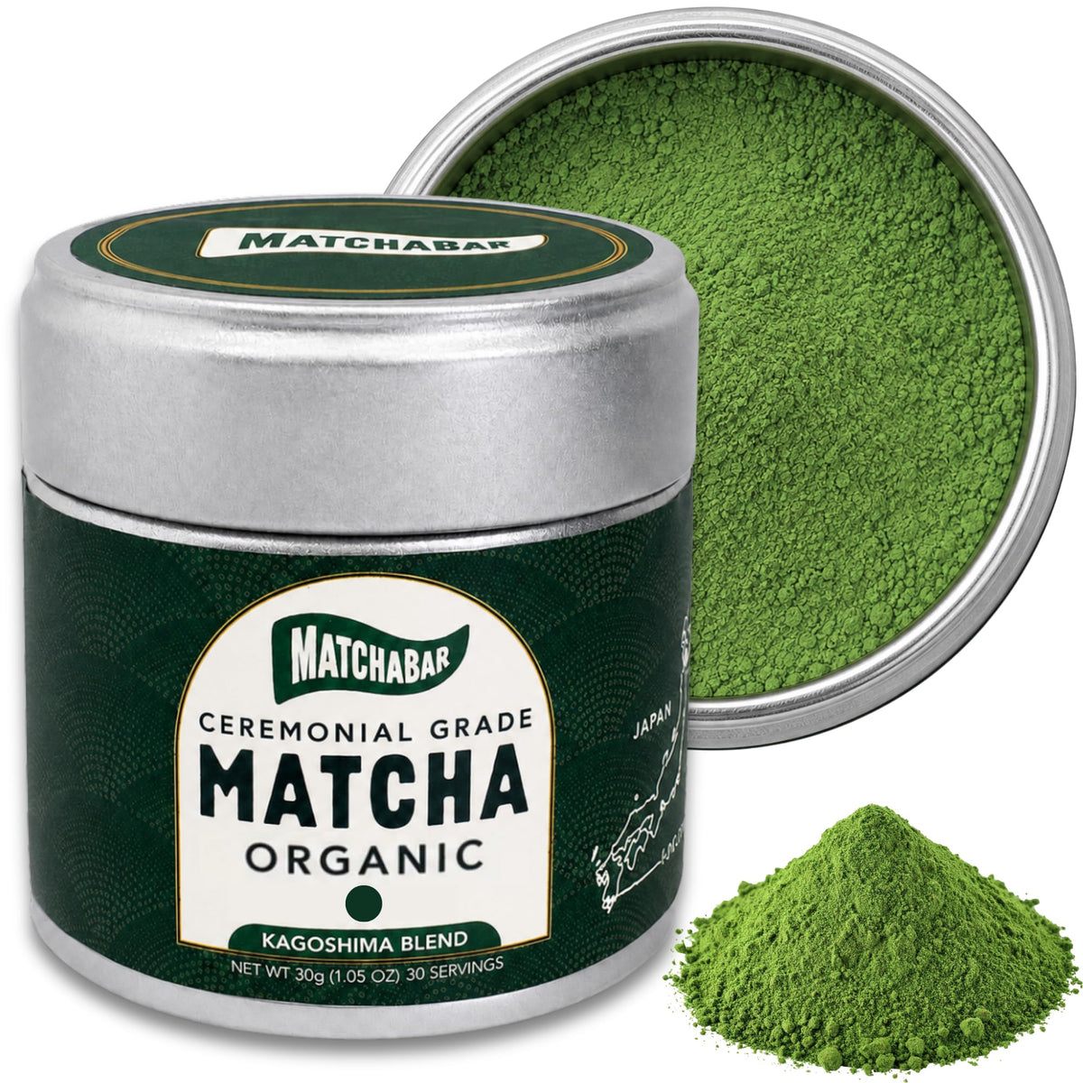 Matcha Bar Ceremonial Grade Japanese Matcha Powder, Zero Sugar