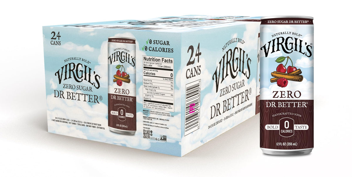 Virgil's Zero Sugar Soda Slim Cans, 24-Pack