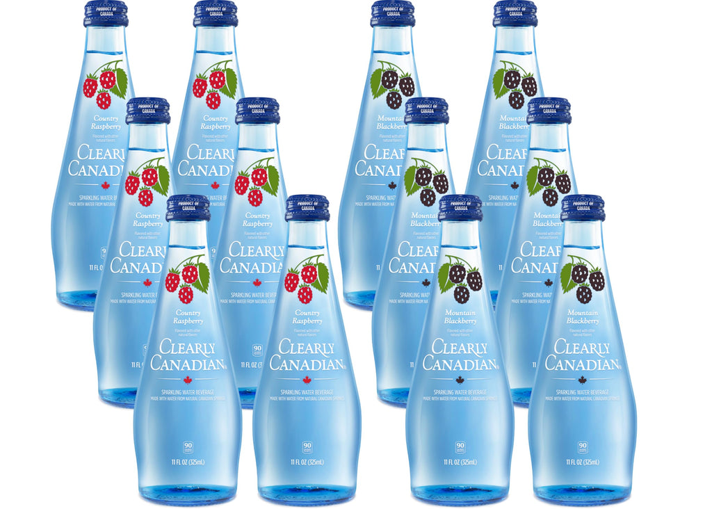 Clearly Canadian Sparkling Flavored Water, 11 oz Bottles