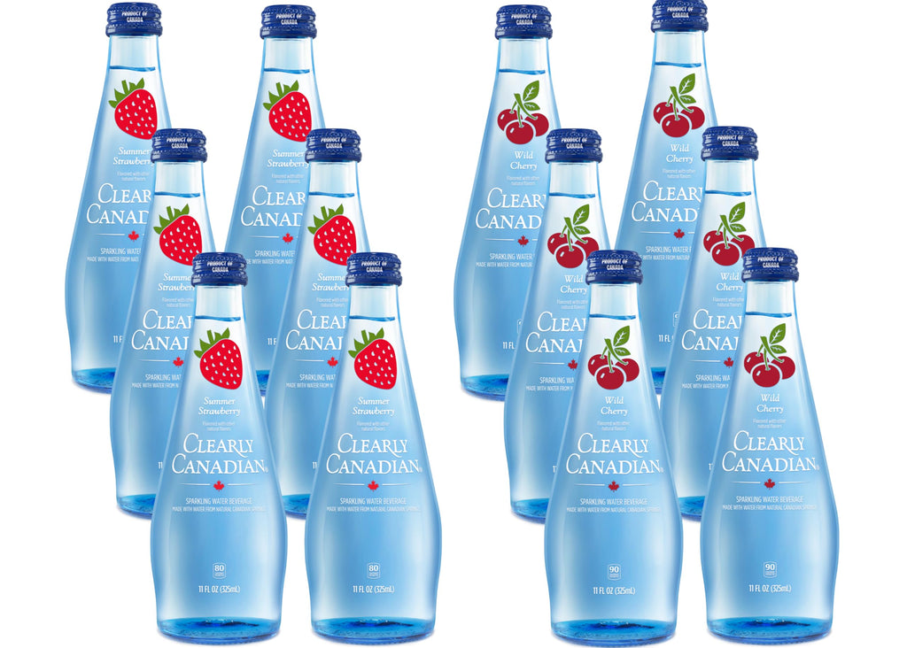 Clearly Canadian Sparkling Flavored Water, 11 oz Bottles