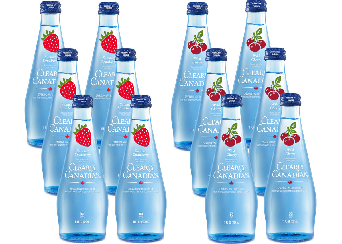 Clearly Canadian Sparkling Flavored Water, 11 oz Bottles