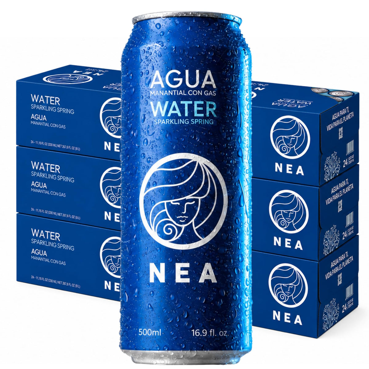 NEA Austrian Alps Sparkling Spring Water, 16.9 fl oz Can