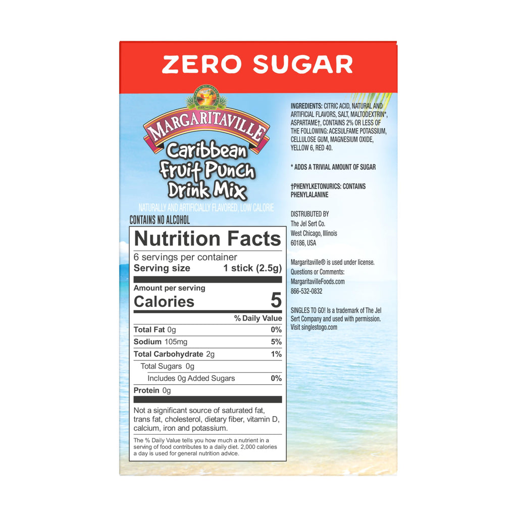 Margaritaville Caribbean Fruit Punch Drink Mix, 72 Packets