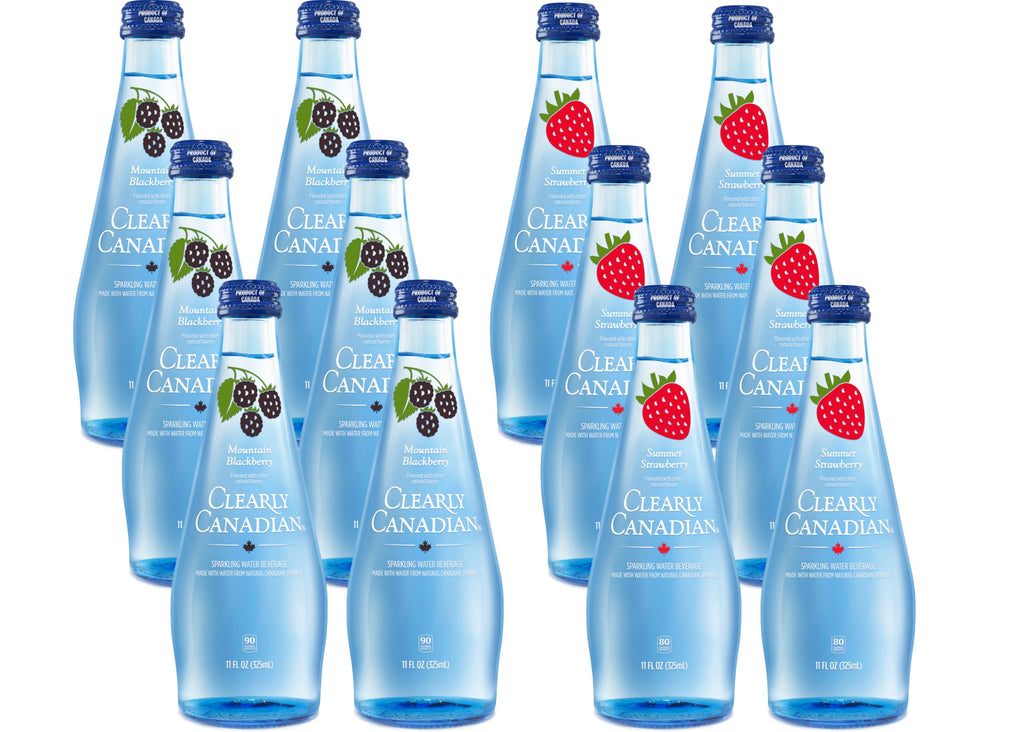 Clearly Canadian Sparkling Flavored Water, 11 oz Bottles