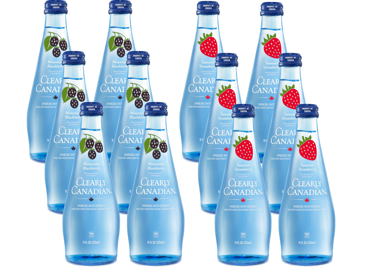 Clearly Canadian Sparkling Flavored Water, 11 oz Bottles