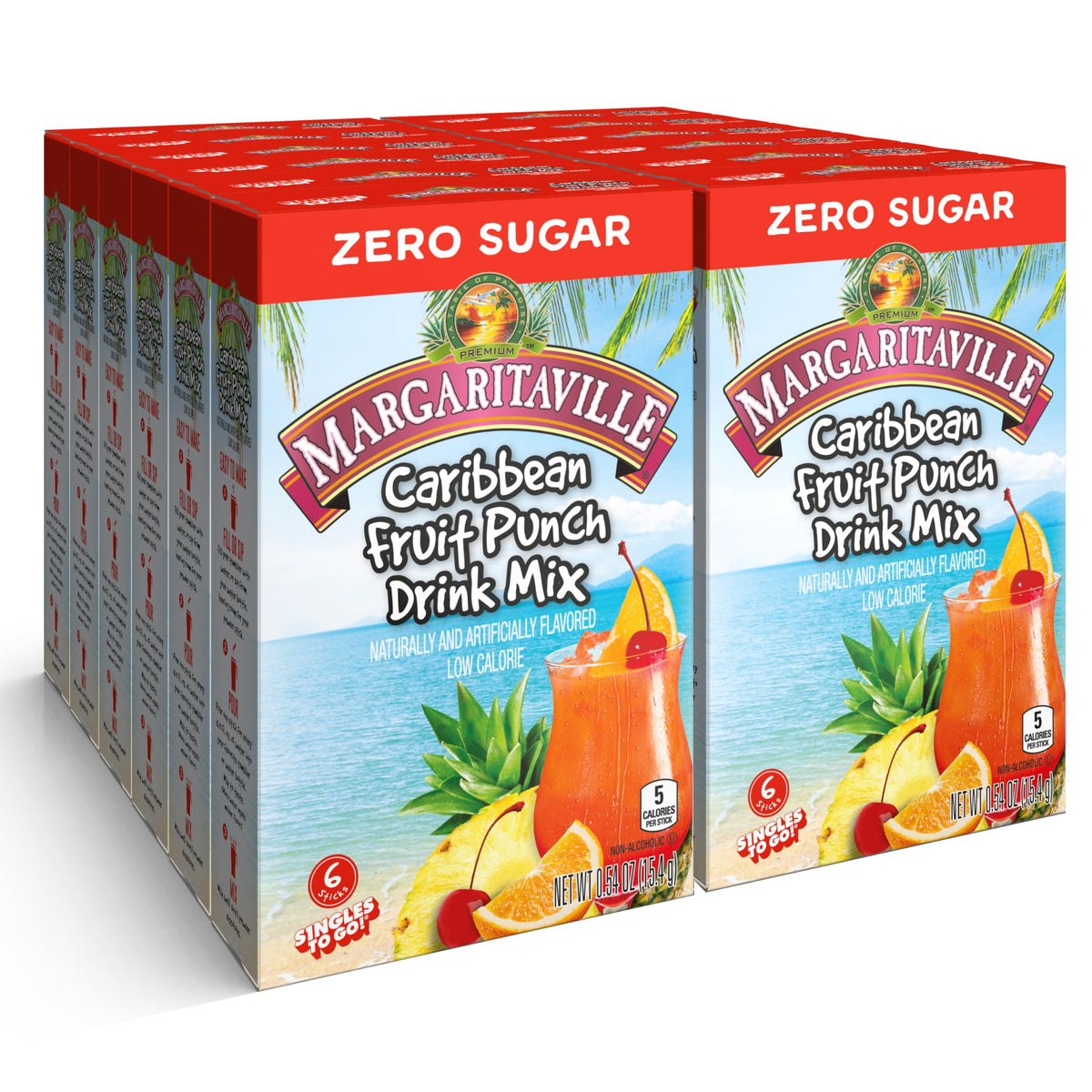 Margaritaville Caribbean Fruit Punch Drink Mix, 72 Packets