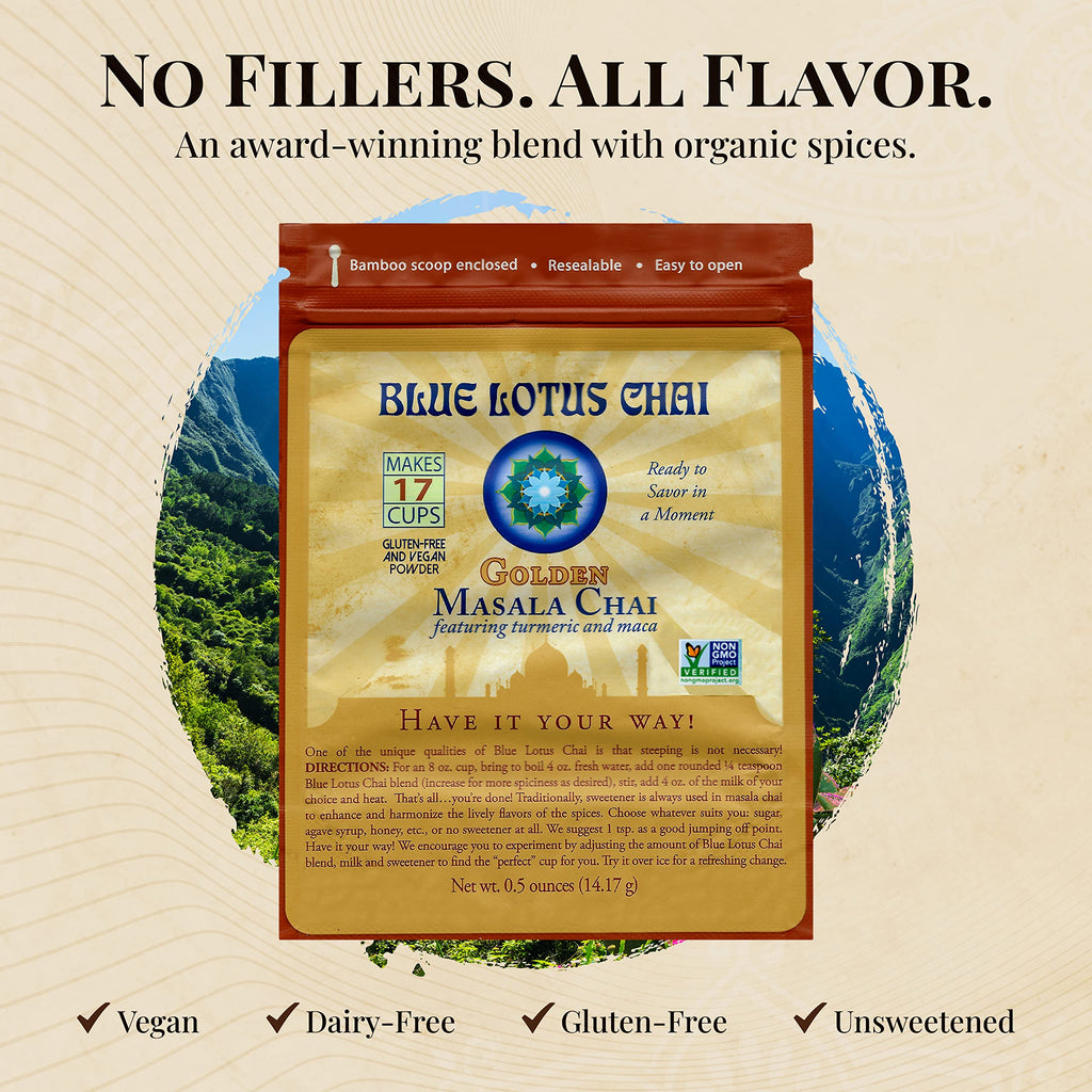 Blue Lotus Golden Masala Chai Tea Blend, Spiced Mix
