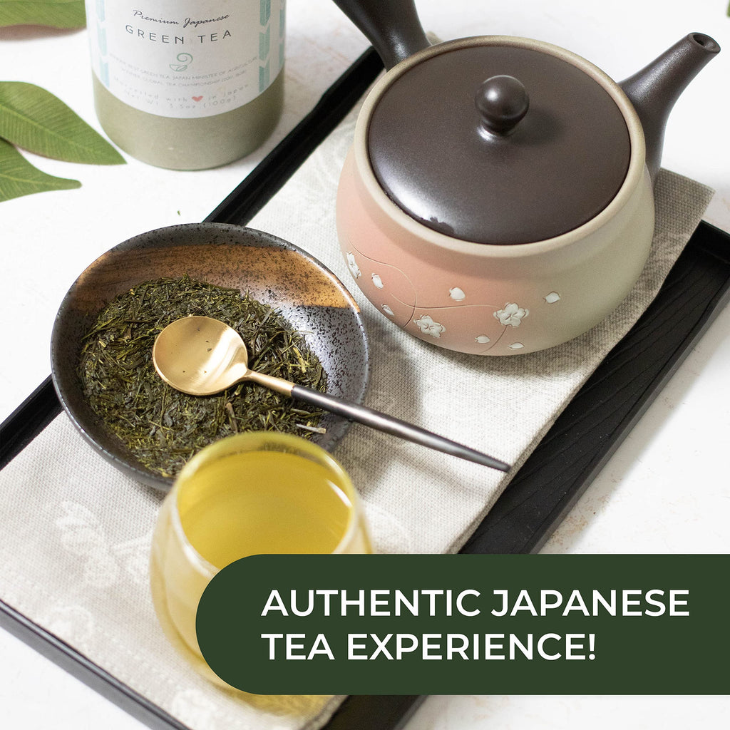 Japanese Green Tea Co Gyokuro & Issaku Tea Set with Kyusu