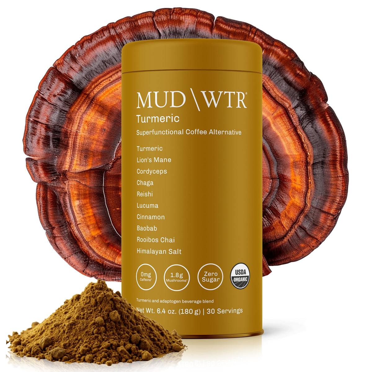 MUDWTR Organic Mushroom Matcha Powder with Adaptogens