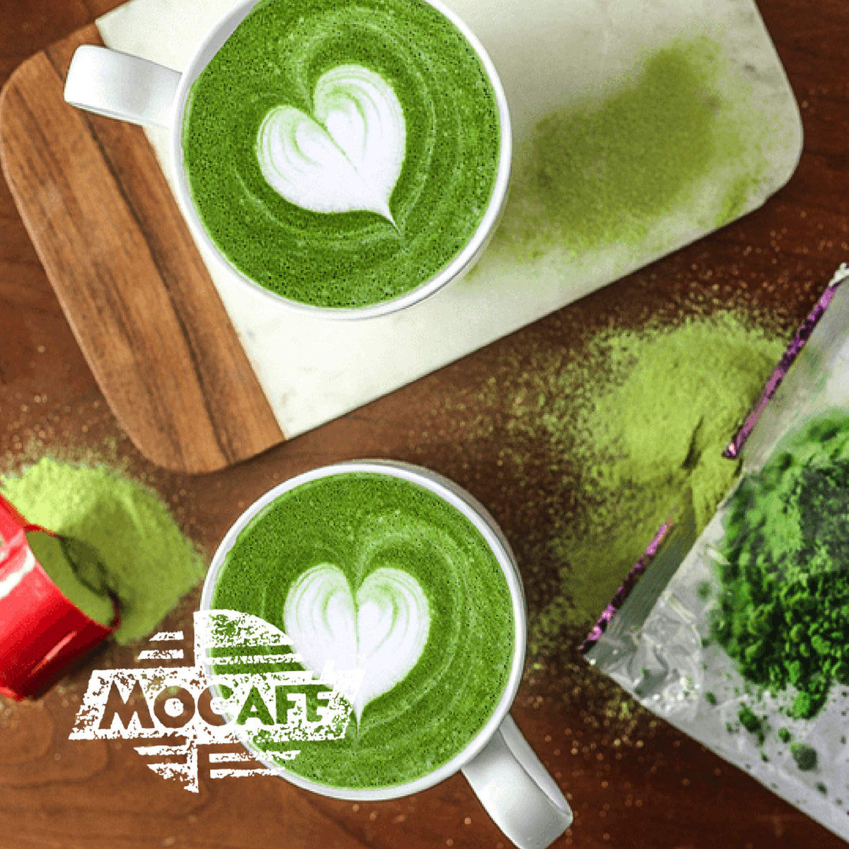 Mocafé Matcha Green Tea case of 4 Bags Each 3 Pounds
